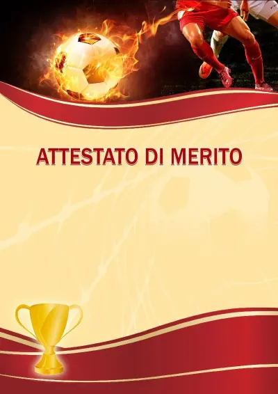 Modello di attestato sportivo «Calcio»
