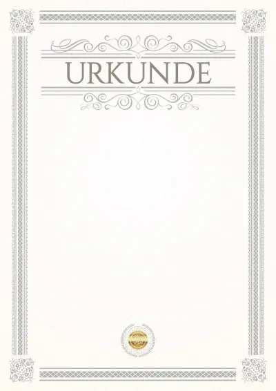 Шаблон официальной Urkunden «Этюд»