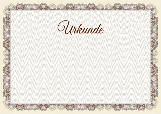 Vorlage für die feierliche Urkunde „Edles Platin“