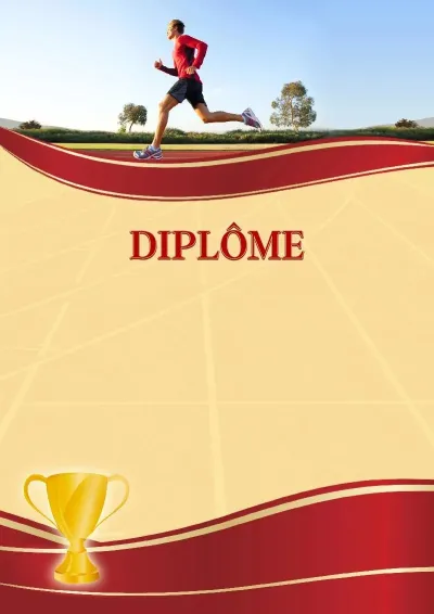 Modèle de diplôme sportif «Course»
