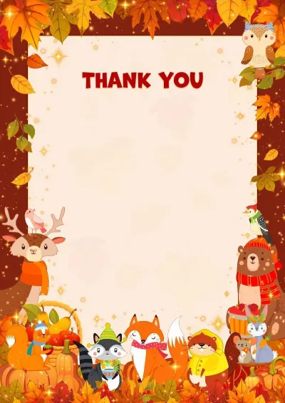 Letter of Appreciation template «Visiting an Autumn Fairy Tale»