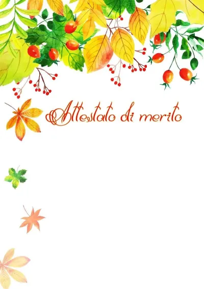 Modello di attestato artistico «Tango d'autunno»