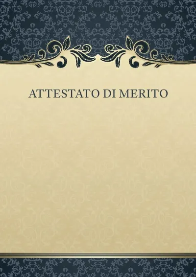 Modello artistico di attestato «Motivo misterioso»