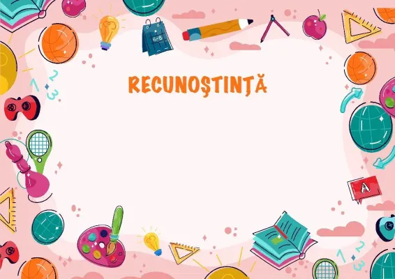 Model de recunoștință «Caleidoscopul talentelor»