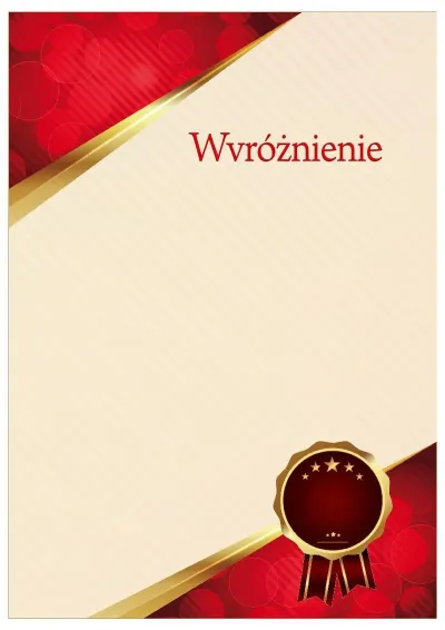Szablon uroczystego wyróżnienia «Rubinowy blask»