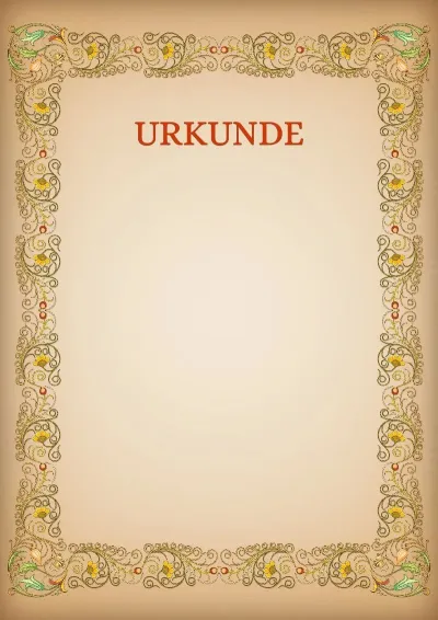 Künstlerische Urkunde-Vorlage «Muster»