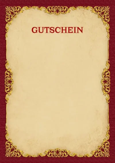 Gutscheinvorlage «Vintage Gold»