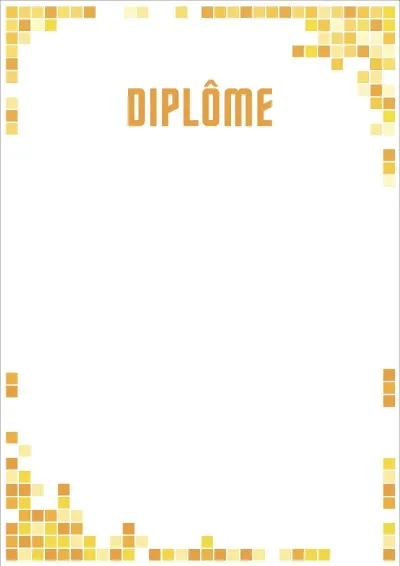 Modèle de diplôme artistique «Mosaïque du soleil»