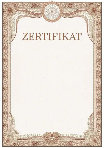 Feierliche Zertifikat-Vorlage Nr. 3