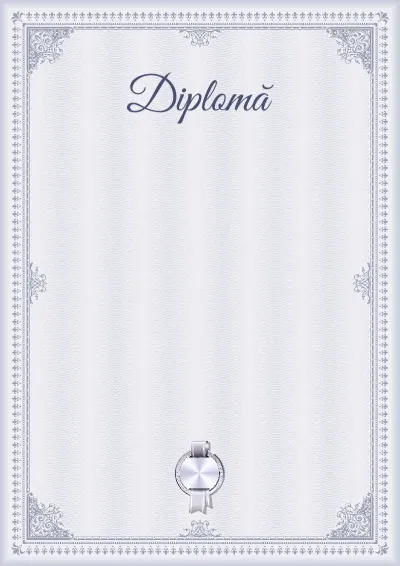 Șablon de diplomă „Iarnă grafit”
