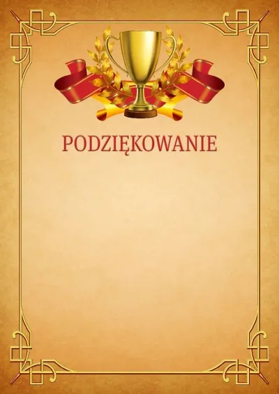 Szablon sportowego podziękowania «Zwycięstwo»