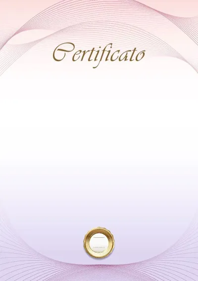 Modello di certificato solenne «Alba»