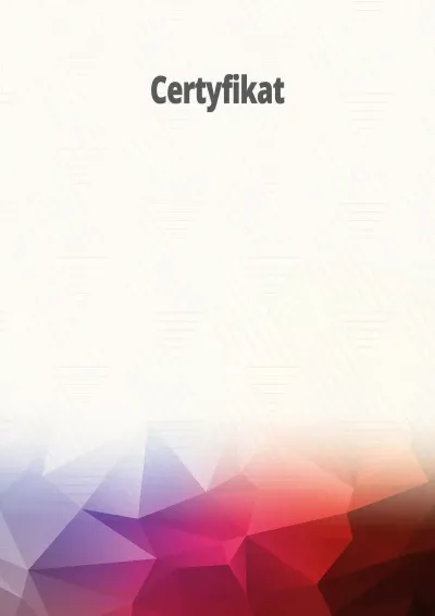 Szkolny szablon certyfikatu «Geometria stylu»