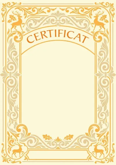 Șablon de certificat artistic „Moștenirea Pădurii”