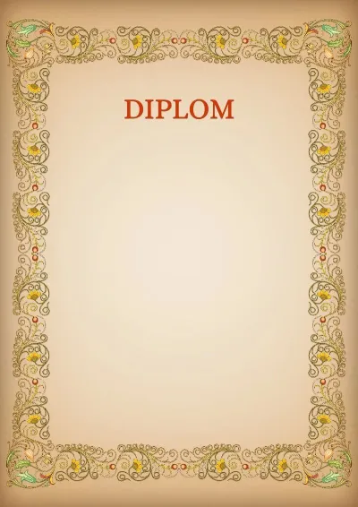 Künstlerische Diplom-Vorlage «Muster»