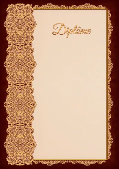 Modèle de diplôme artistique «Clarté Ajourée»