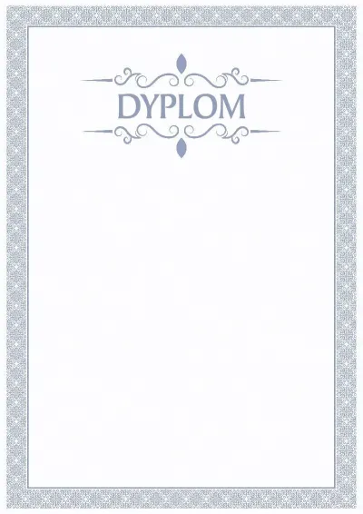 Szablon uroczystego dyplomu «Błękitna Bryza»
