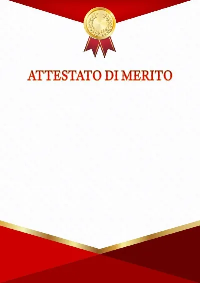Modello di attestato solenne «Trionfo rosso-oro»