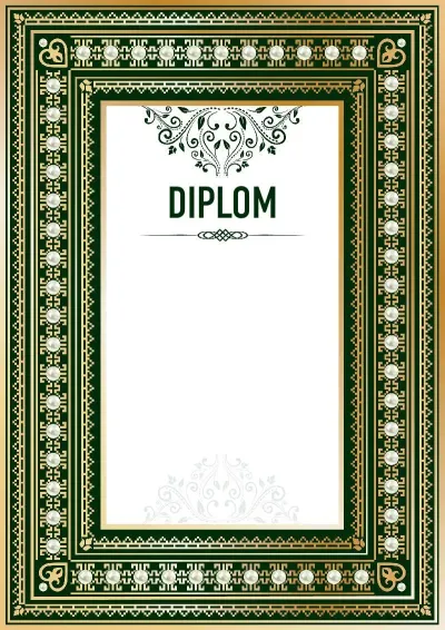 Vorlage für ein feierliches Diplom «Renaissance»