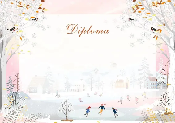 Modello di diploma artistico «Primo giorno d'inverno»