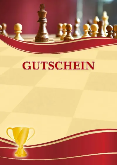 Sportgutschein-Vorlage «Schach»