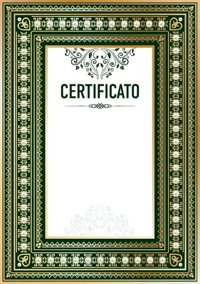 Modello di certificato solenne «Rinascimento»