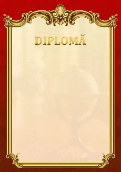 Șablon de diplomă școlară „Empire”
