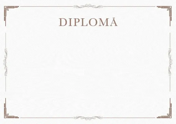 Șablon de diplomă solemnă «Minimalism»