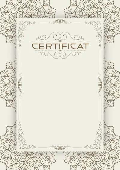 Șablon artistic de certificat „Vară vintage”
