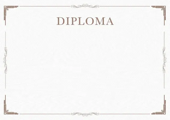 Modello solenne di diploma 'Minimalismo'
