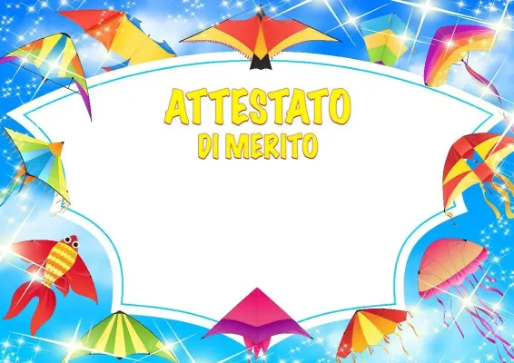 Modello di attestato «Sopra le nuvole»