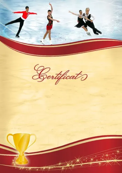 Șablon de certificat sportiv «Patinaj artistic»