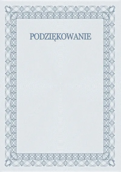 Szablon uroczystego podziękowania nr 5
