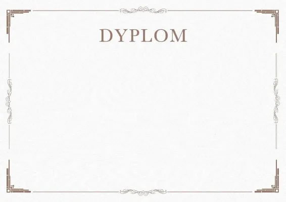 Szablon uroczystego dyplomu «Minimalizm»