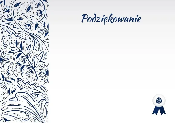 Szablon podziękowania «Symfonia inspiracji»