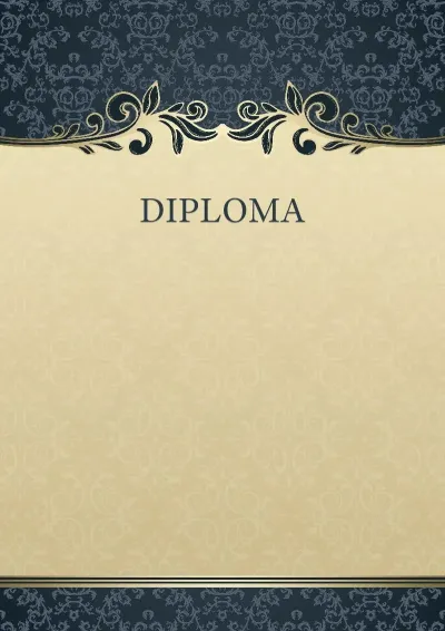Modello artistico di diploma «Motivo misterioso»