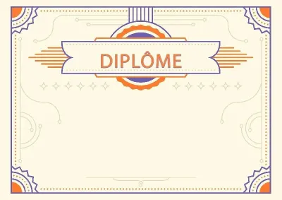 Modèle de diplôme solennel «Ambre»