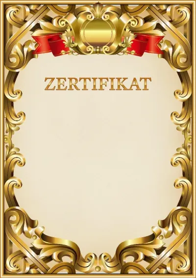 Offizielle Zertifikatvorlage Nr. 8