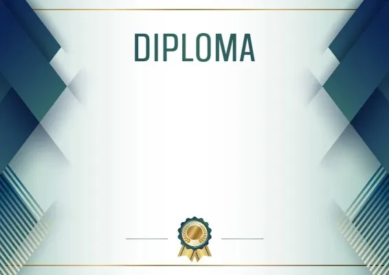 Modello di diploma solenne 'Acciaio blu'