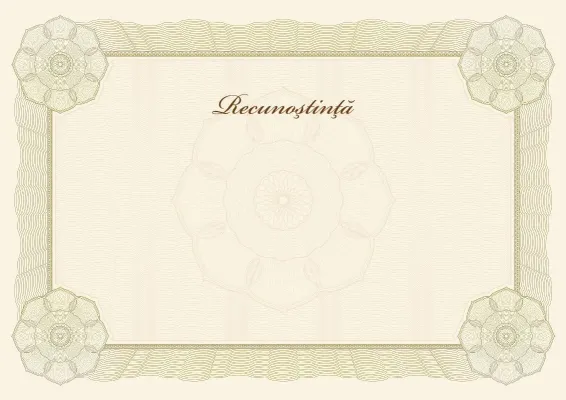 Șablon de recunoștință „Standard Clasic”