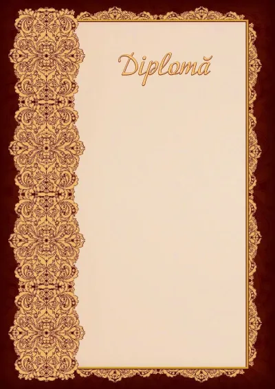 Șablon de diplomă artistică „Claritatea ajurului”