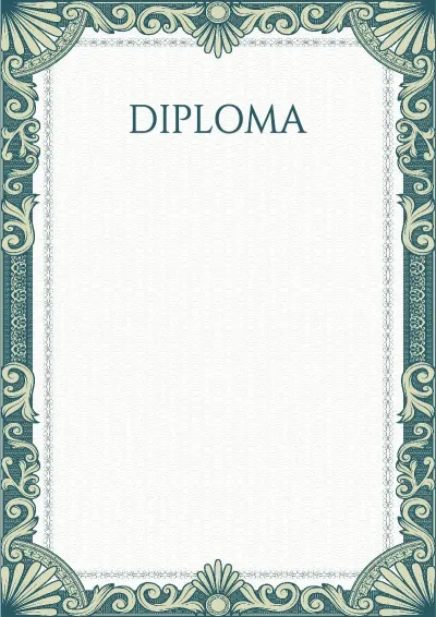 Artistic Diploma Template 'Greensleeves'
