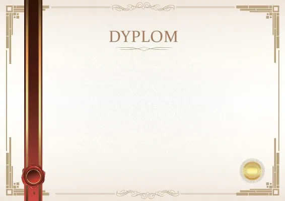 Szablon oficjalnego dyplomu „Uroczysty moment”