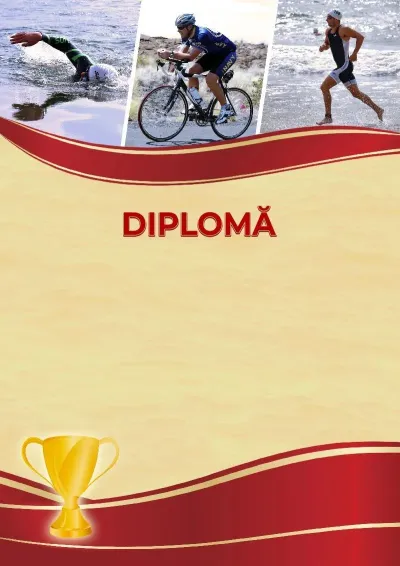 Model de diplomă sportivă «Triatlon»