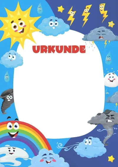 Urkunde-Vorlage für Kinder „Wunder der Natur“