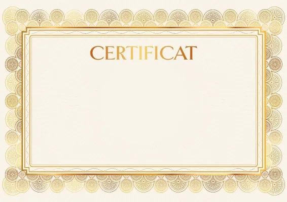 Șablon de certificat „Strălucire aurie”