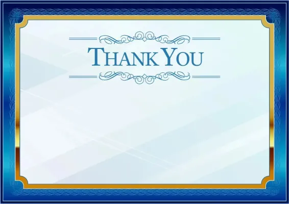 Formal Letter of Appreciation Template 'Blue in Gold'
