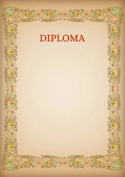 Modello artistico di diploma «Motivi»