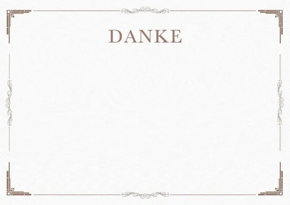 Feierliche Dankschreiben-Vorlage «Minimalismus»