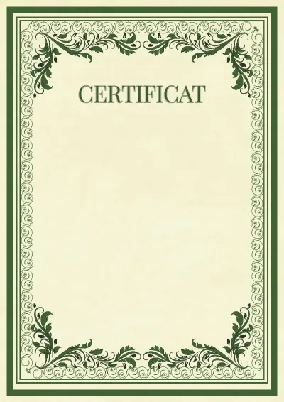 Modèle de certificat solennel «Motifs vintage»